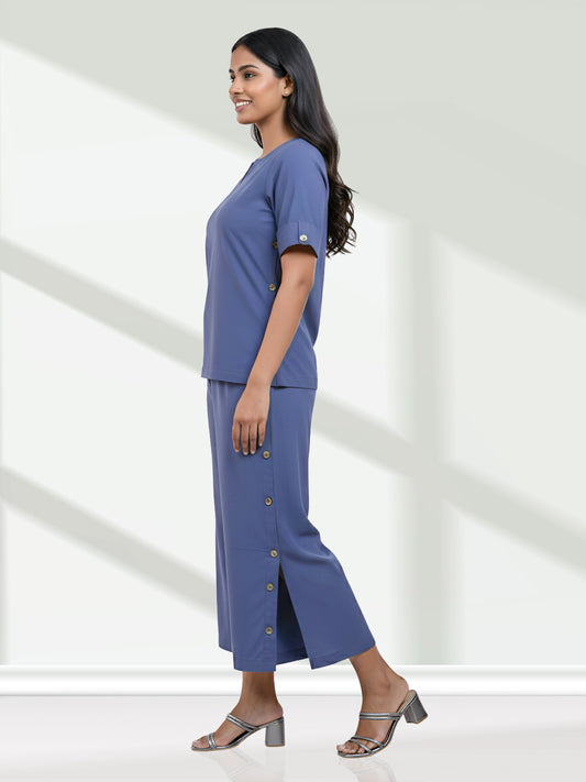 PURPLE WOMEN COORDS SET