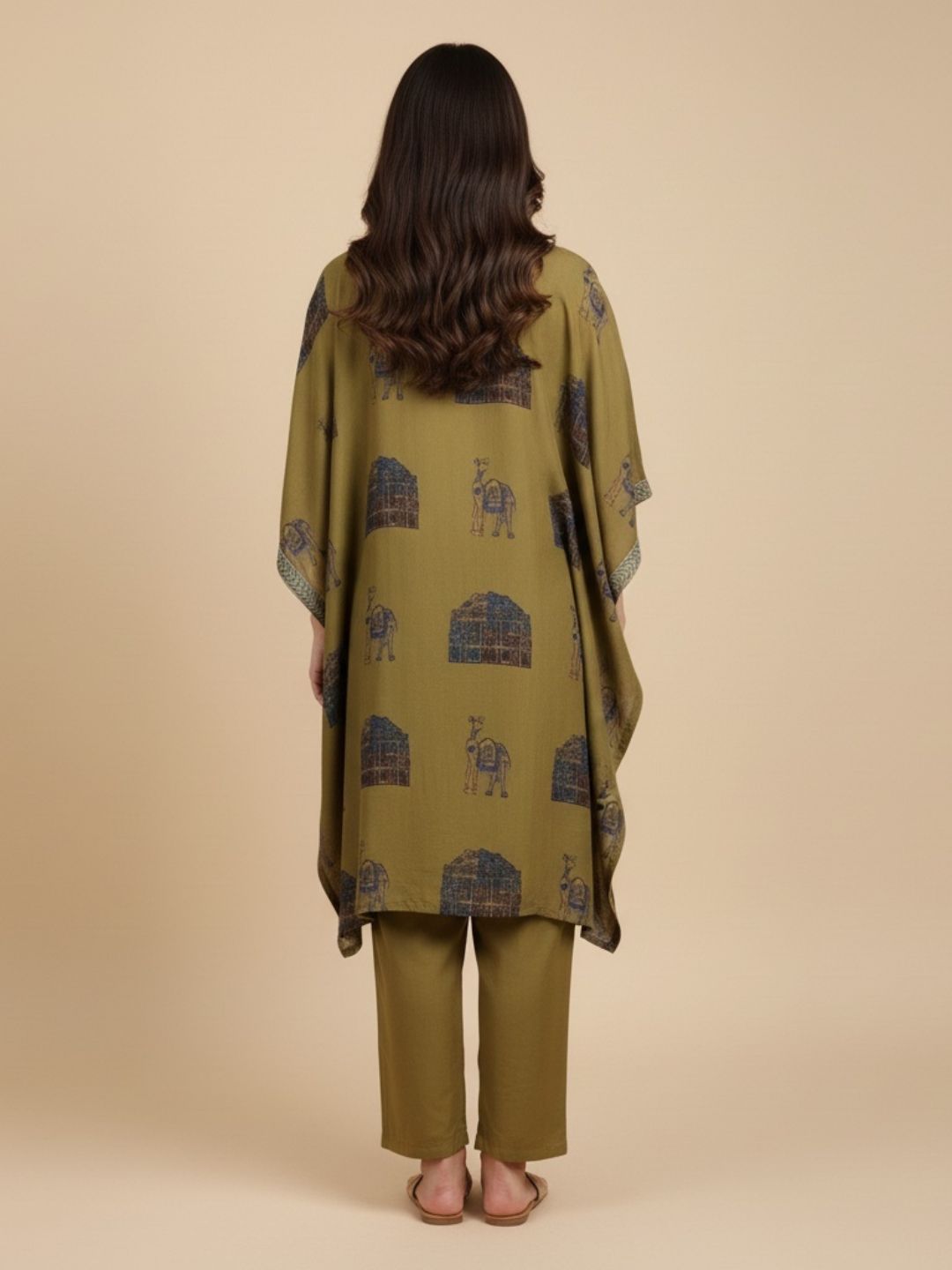OLIVE KAFTAN SET