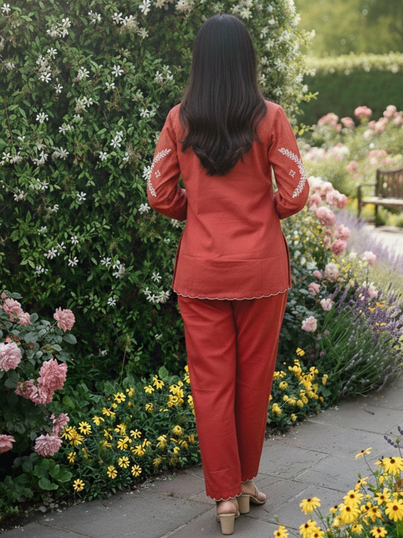 SUNSET EDIT- RUST COORDS WITH EMBROIDERY