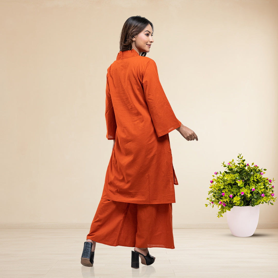 RuAK EDIT RUST FACE EMBROIDERED COORDS SET