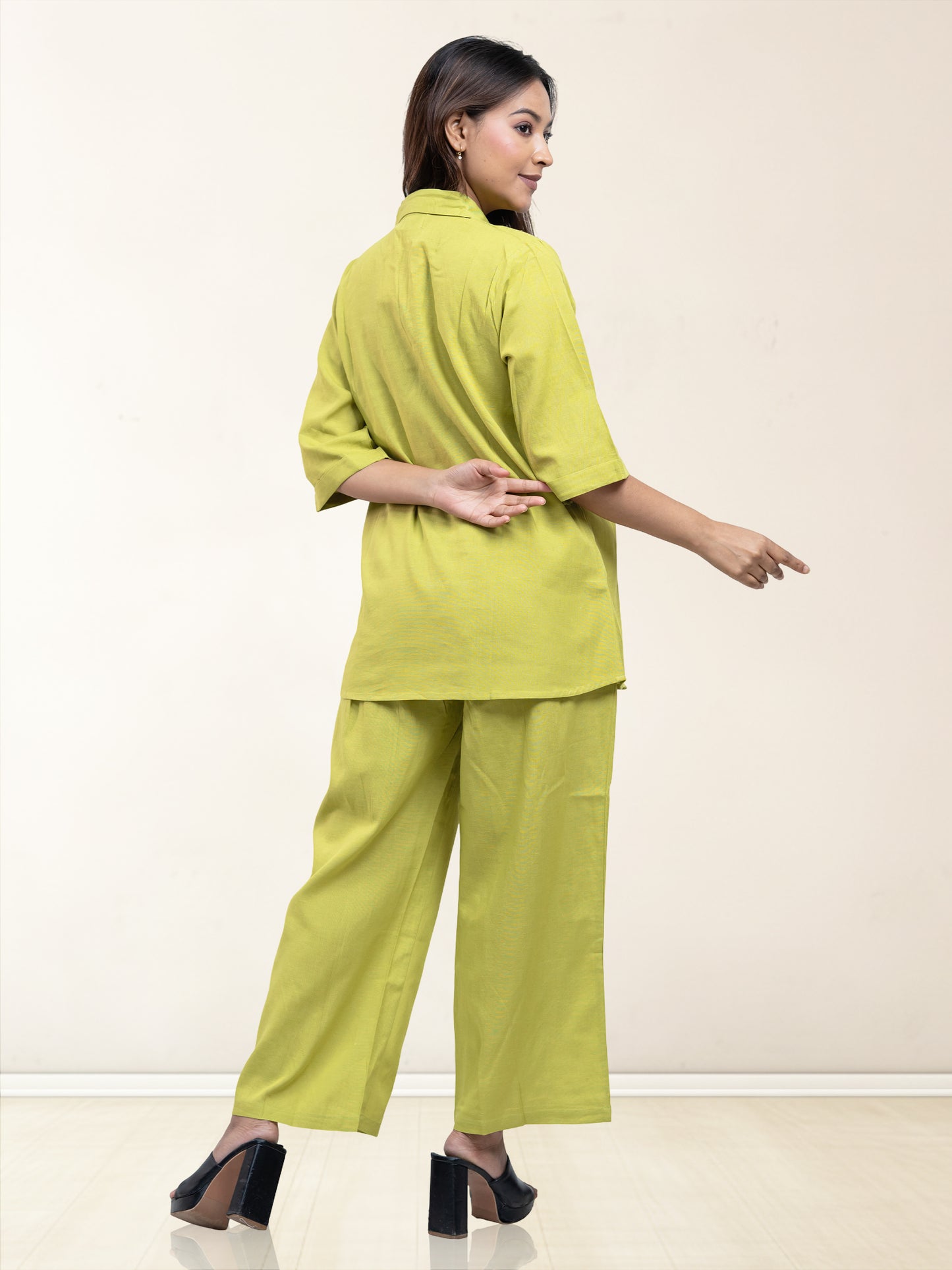 YELLOW WOMEN COORDS SET