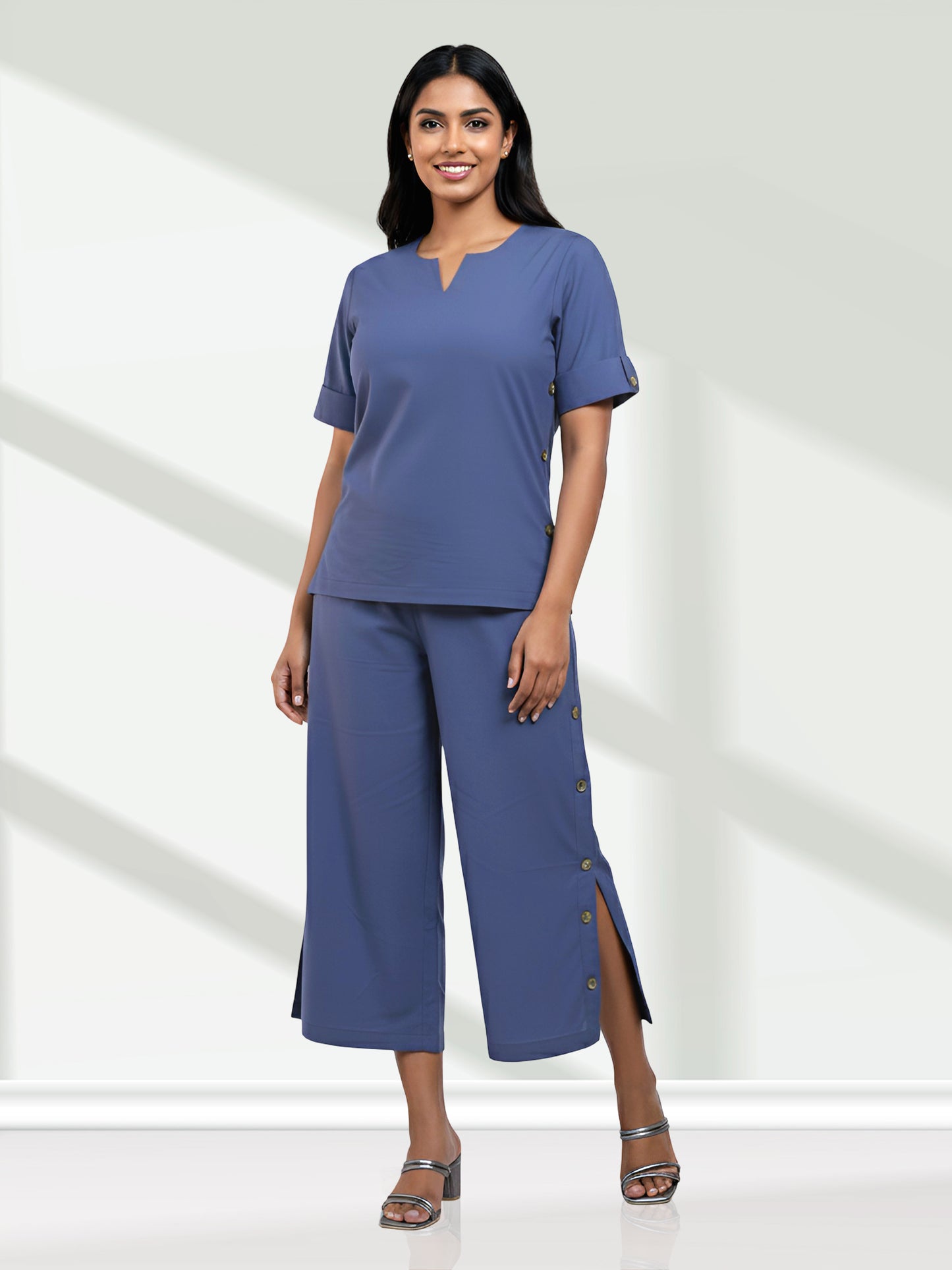 PURPLE WOMEN COORDS SET