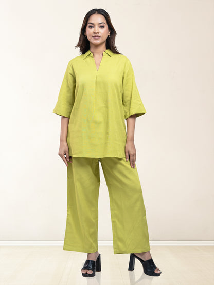 YELLOW WOMEN COORDS SET