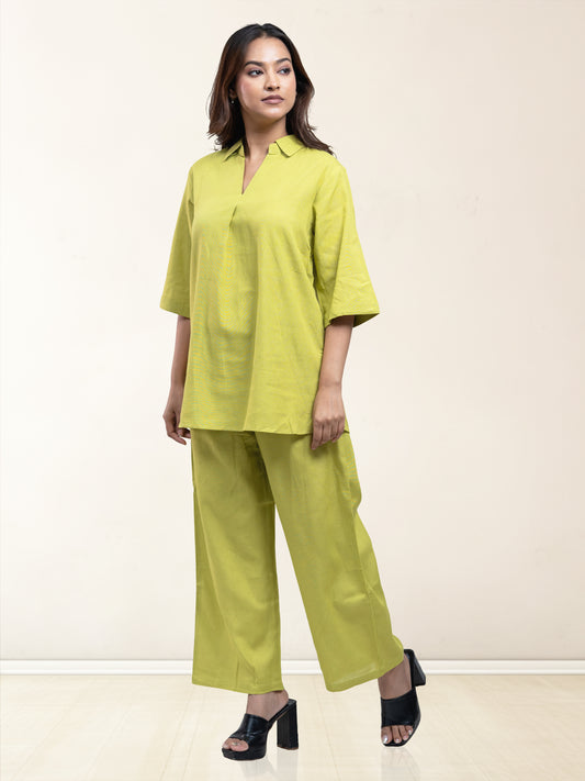 YELLOW WOMEN COORDS SET