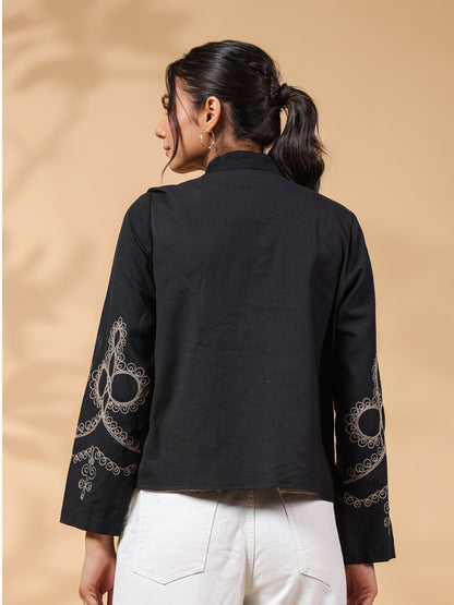 RuAK EDIT BUTTONED BLACK JACKET