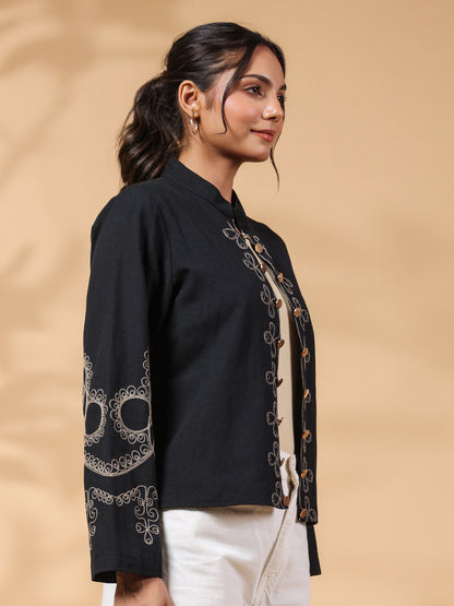 RuAK EDIT BUTTONED BLACK JACKET