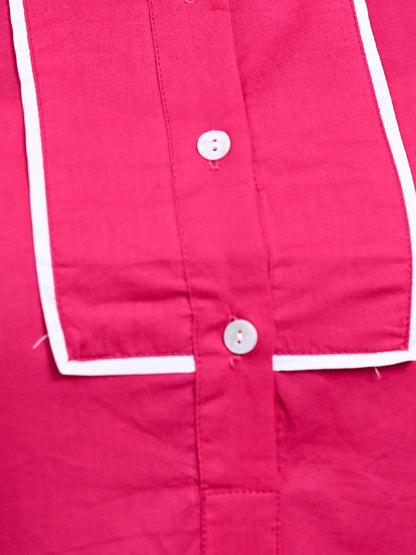 PINK WITH WHITE LINING COORDS