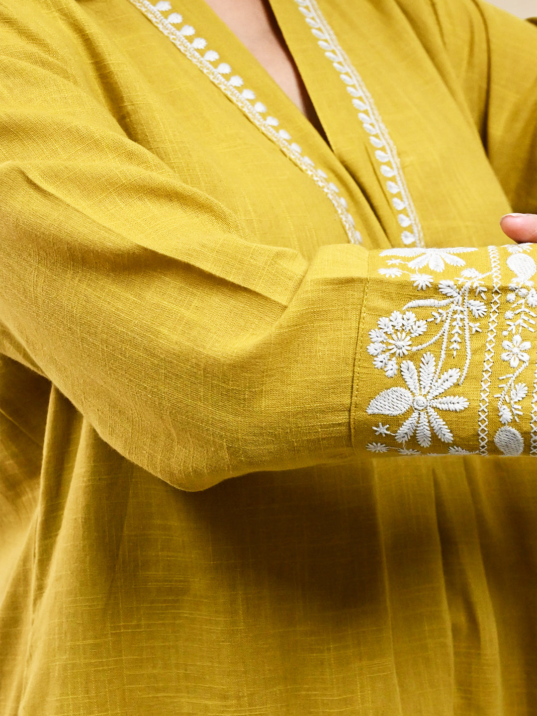 Mustard Embroidered Coords