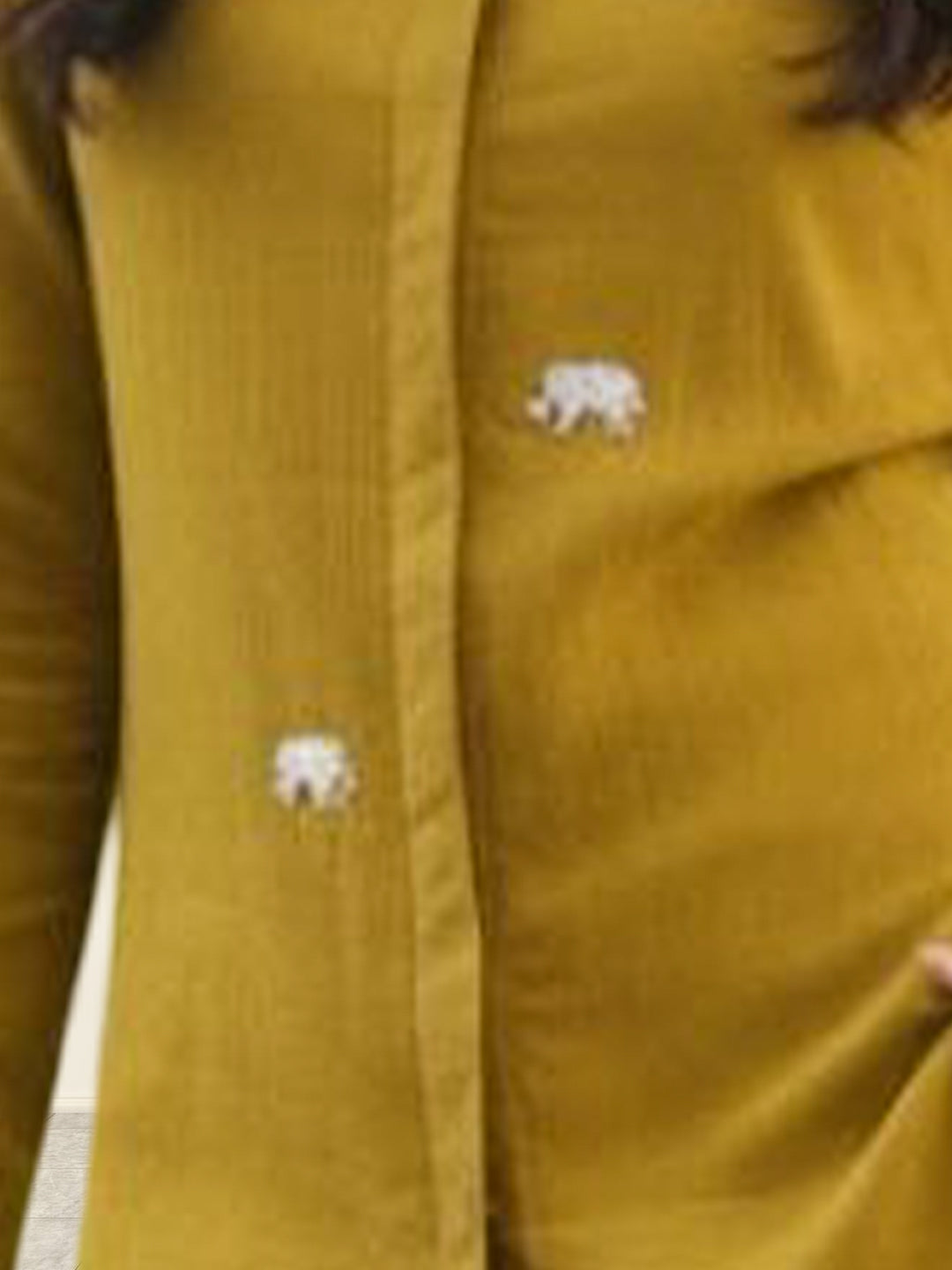 Mustard Coords with Elephant Blocks