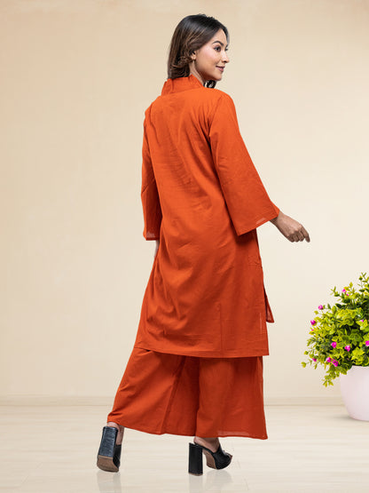 RuAK EDIT RUST FACE EMBROIDERED COORDS SET