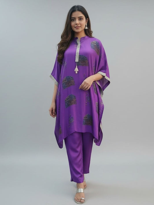 AMETHYST EDIT- PURPLE KAFTAN SET