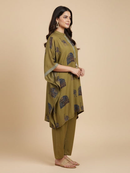 OLIVE KAFTAN SET