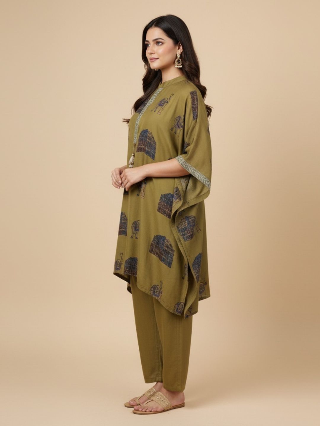 OLIVE KAFTAN SET