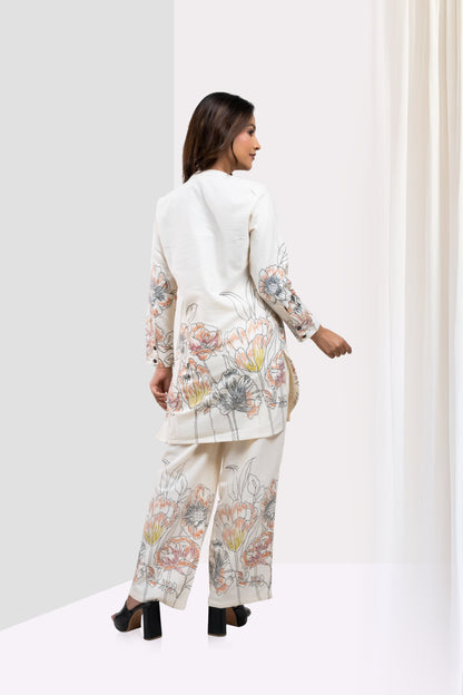 WHITE ELEGANT COORDS SET