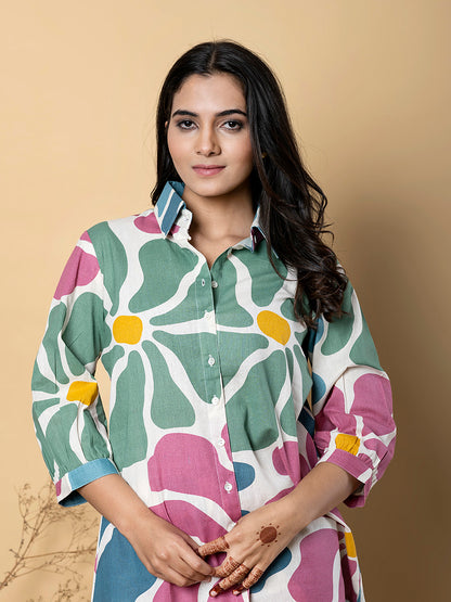 MULTI COLOR PRINTED COORDS SET