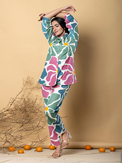 MULTI COLOR PRINTED COORDS SET