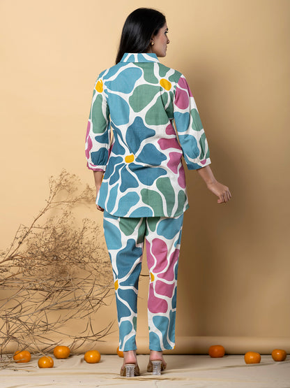 MULTI COLOR PRINTED COORDS SET