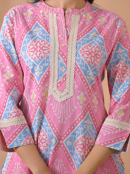 PINK ELEGANCE PRINTED COORDS SET
