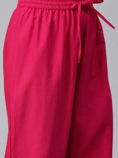 Pink Printed Kurta Style Coords with Flap