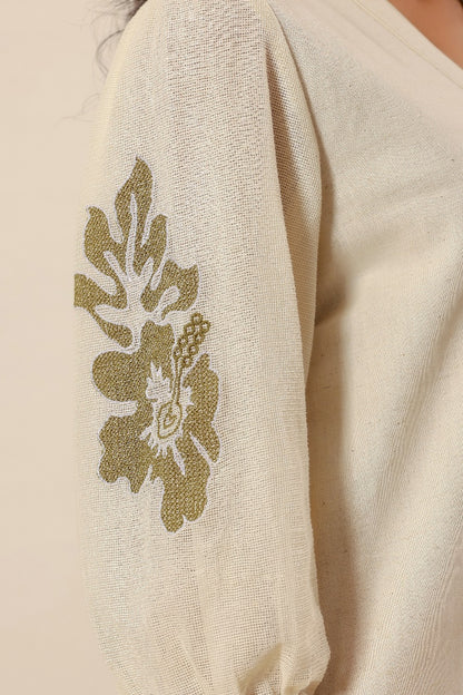 BEIGE COLOR COTTON DRESS