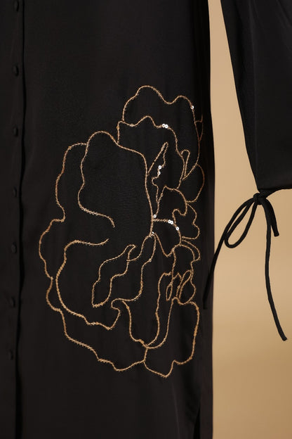 BLACK COLOR ELEGANCE DRESS