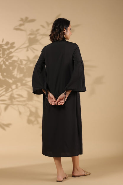 BLACK COLOR ELEGANCE DRESS