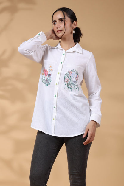 VERSATILE WHITE COTTON SHIRT