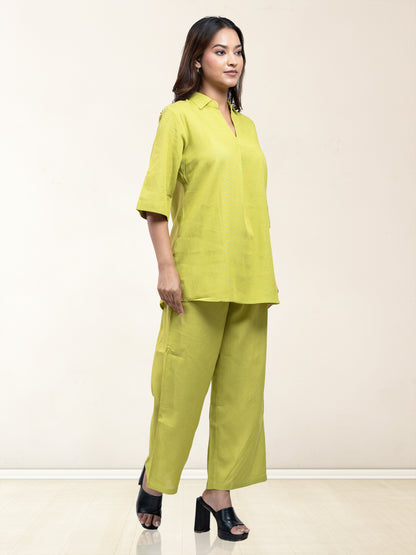 YELLOW WOMEN COORDS SET