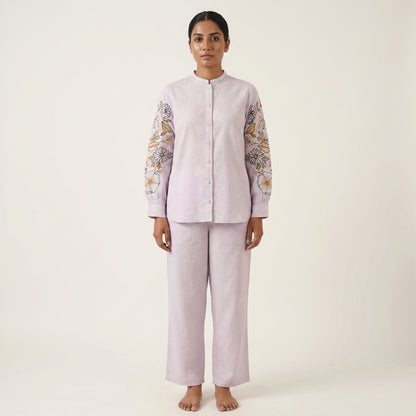 Lilac Embroidered Coord