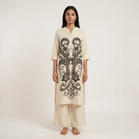 Offwhite Block Print Coords