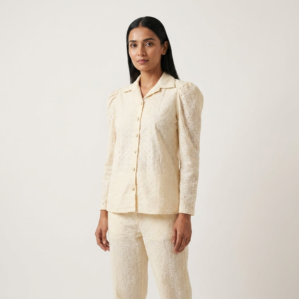 Schiffli Offwhite Coords